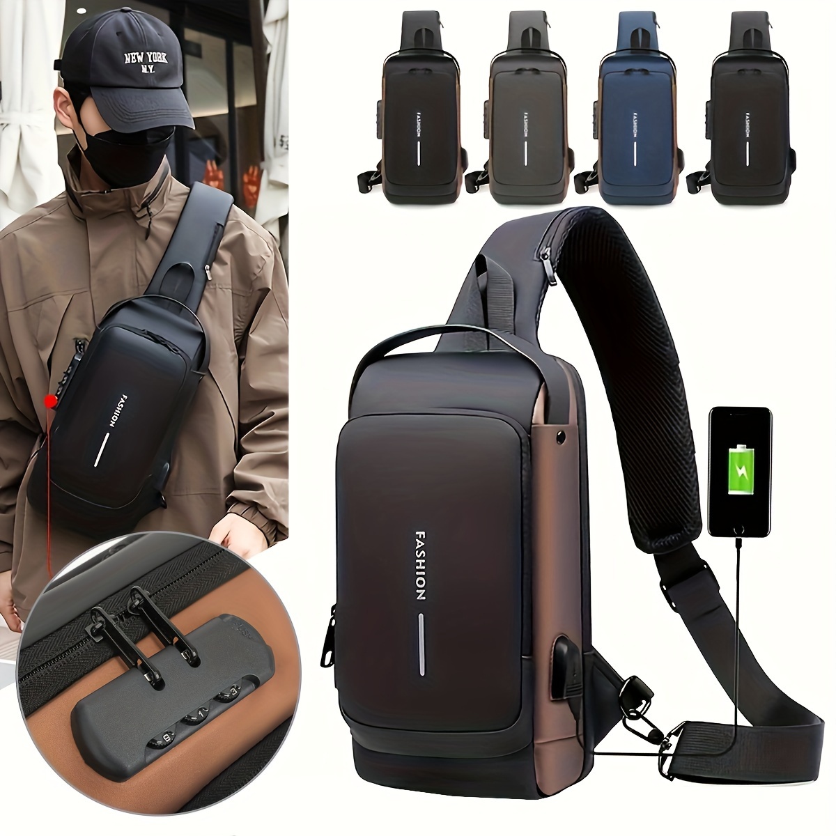 Travel Backpack Anti Theft - Password Lock Anti-Theft Men's Bag Men's