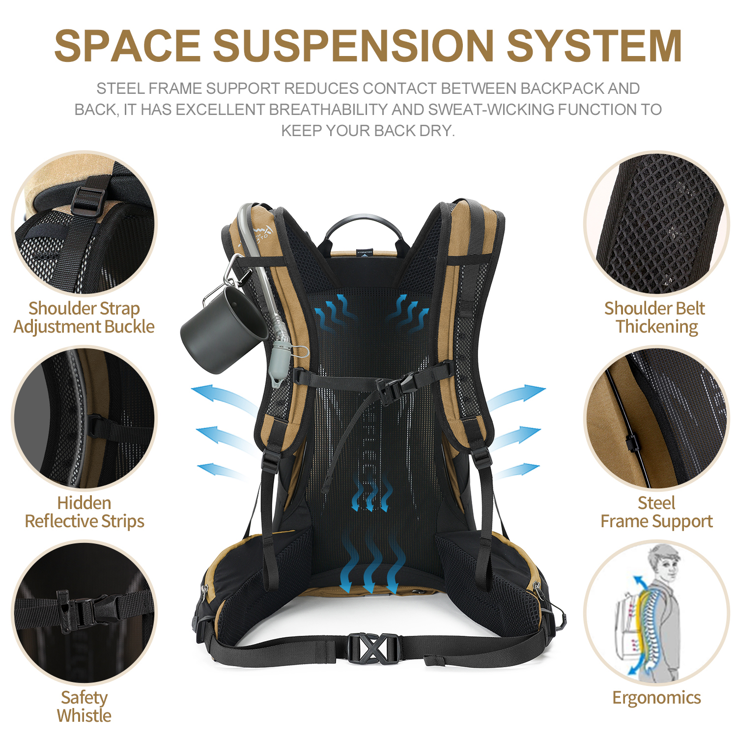 Mountaineering backpack 35 lit - Foldable Backpack Small avis et prix