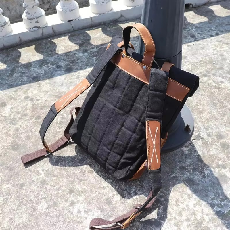 Fashion Men Backpack Waxed Can - Leather Backpack Vintage avis et prix