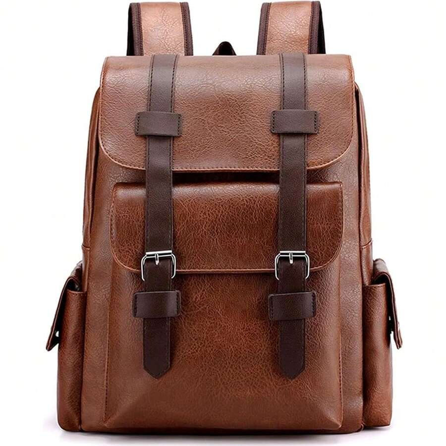 PU Leather Backpack For Men An - Leather Backpack Vintage avis et prix