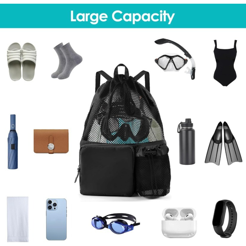 Large Capacity Mesh Drawstring - Drawstring Gym Bag avis et prix