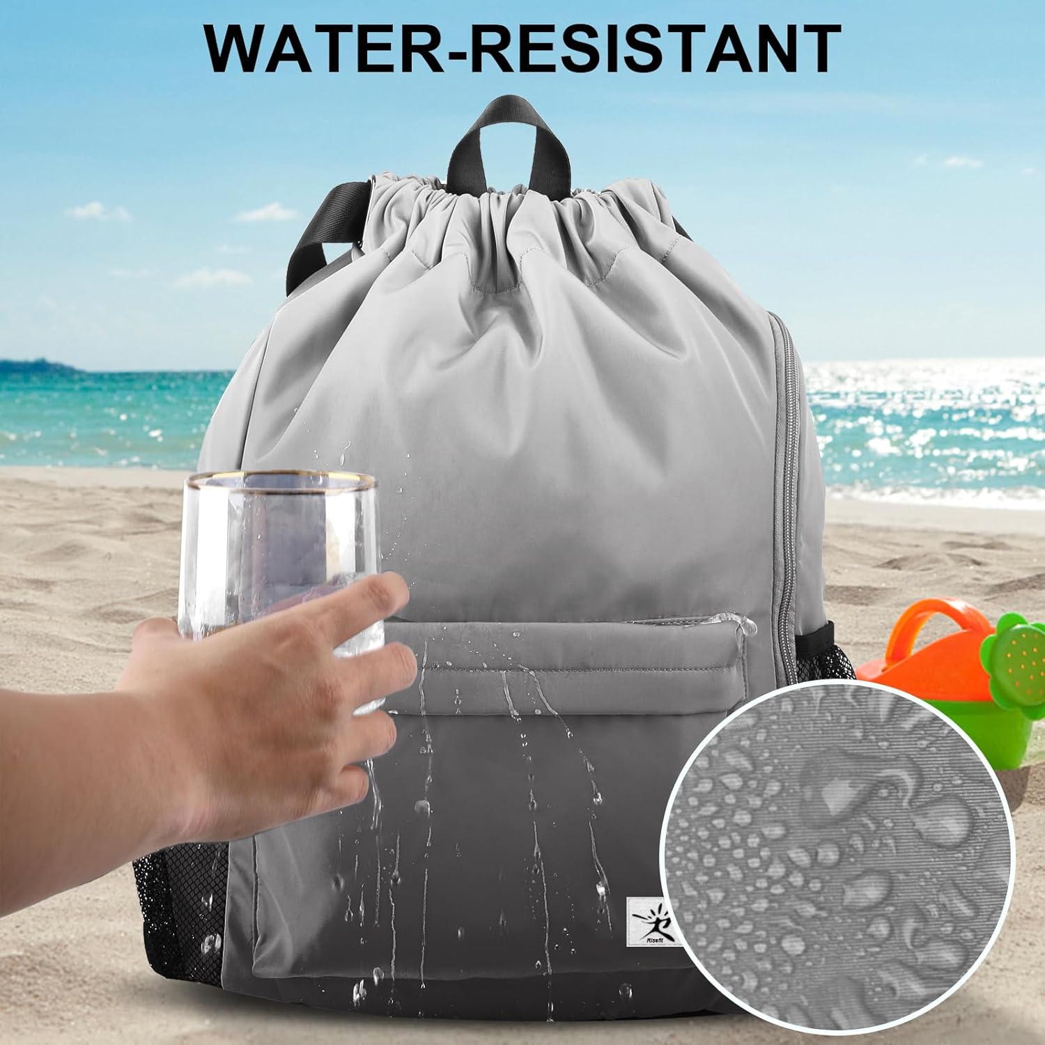 Drawstring Backpack with Mesh  - Drawstring Gym Bag avis et prix