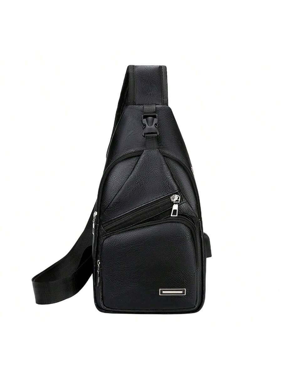 Mens Sling Bag With USB Port,  - Sling Backpack Shoulder avis et prix