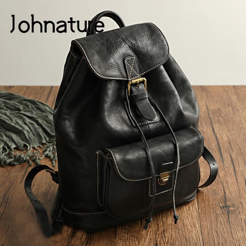 Johnature Leisure Travel Bag N - Leather Backpack Vintage avis et prix