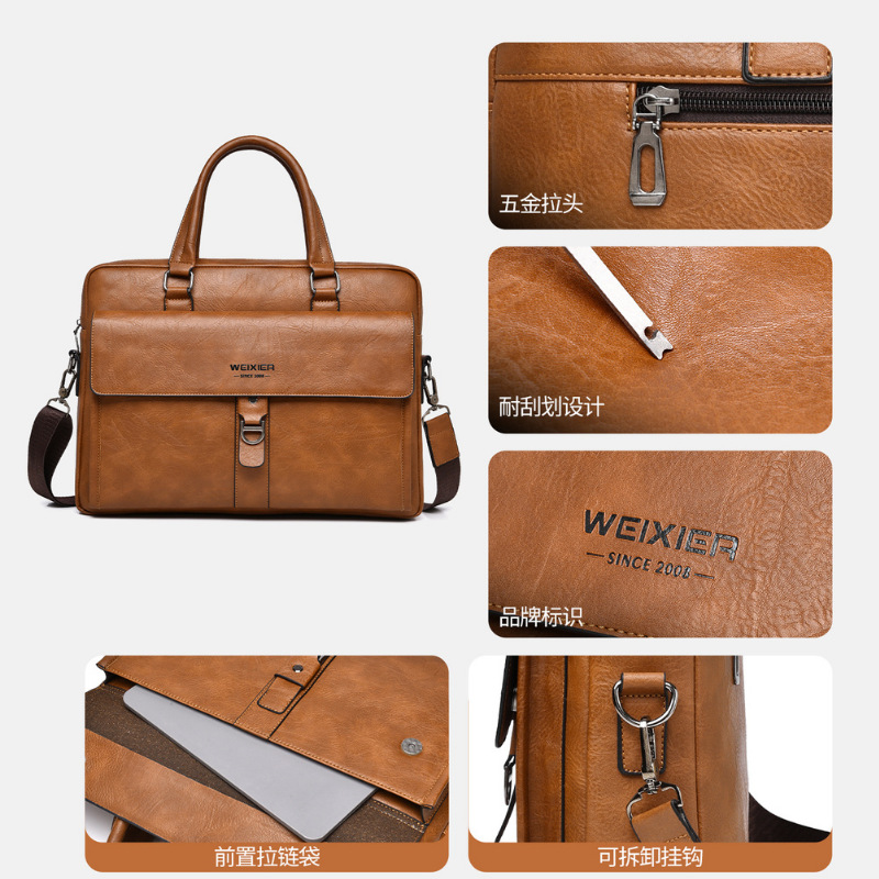 Vintage Dark Brown PU Leather  - Laptop Backpack 15.6 avis et prix