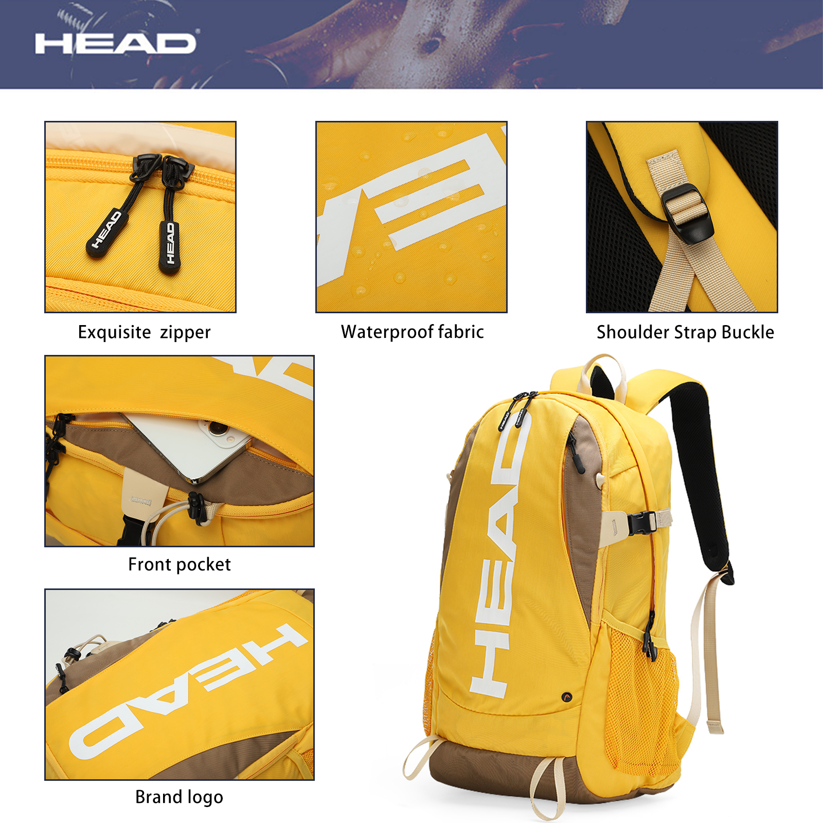 HEAD Waterproof Sport Gym Back - Laptop Backpack 15.6 avis et prix